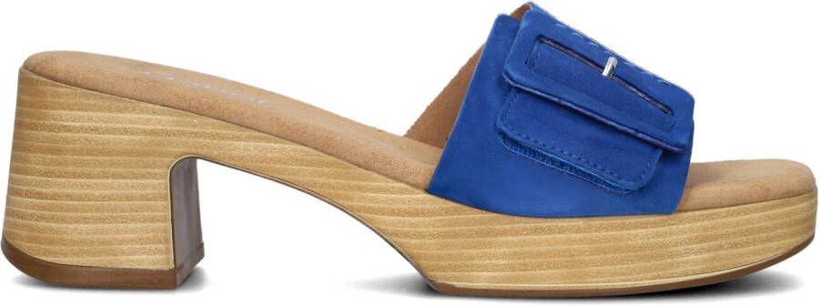 GABOR Slippers Dames 722 1 Maat: 36 Materiaal: Suède Kleur: Blauw