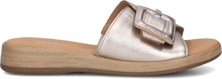 GABOR Slippers Dames 731.3 Maat: 37 Materiaal: Leer Kleur: Goudkleurig - Foto 3