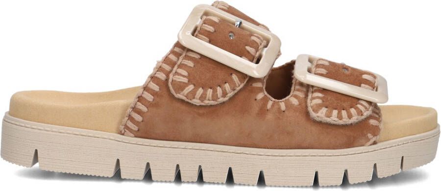 GABOR Slippers Dames 741.3 Maat: 40 Materiaal: Suède Kleur: Camel