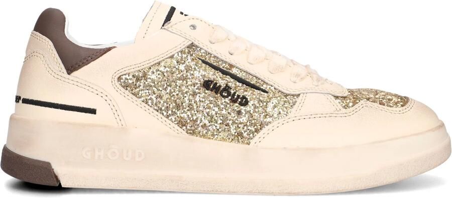 GHOUD Lage Sneakers Dames Glitter Low Sneaker Leer Goud