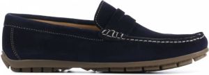 Giuseppe Maurizio Instappers Loafers Heren Herenschoenen Suède G3017 Blauw wit
