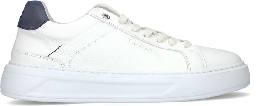 GREVE Lage Sneakers Heren Delft Maat: 40 Materiaal: Leer Kleur: Wit - Foto 4