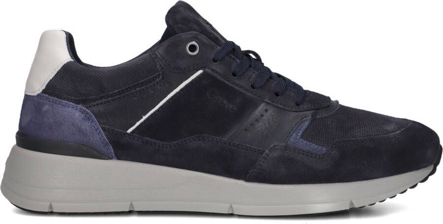 GREVE Lage Sneakers Heren Walker H Maat: 48 Materiaal: Suède Kleur: Blauw