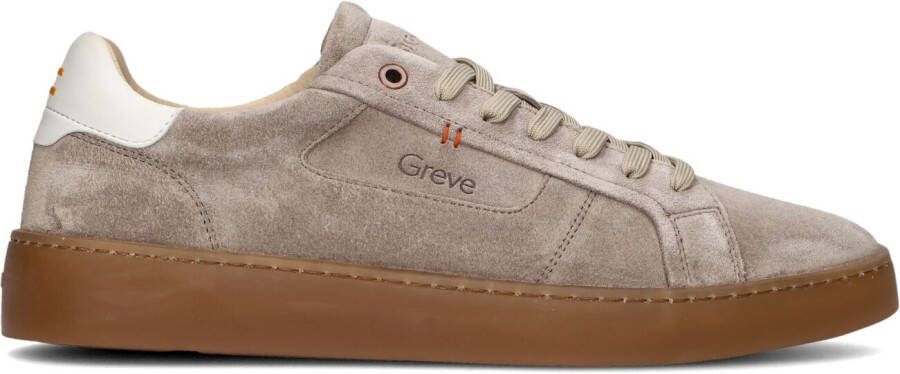 GREVE Lage Sneakers Heren Wave Maat: 42 Materiaal: Suède Kleur: Taupe