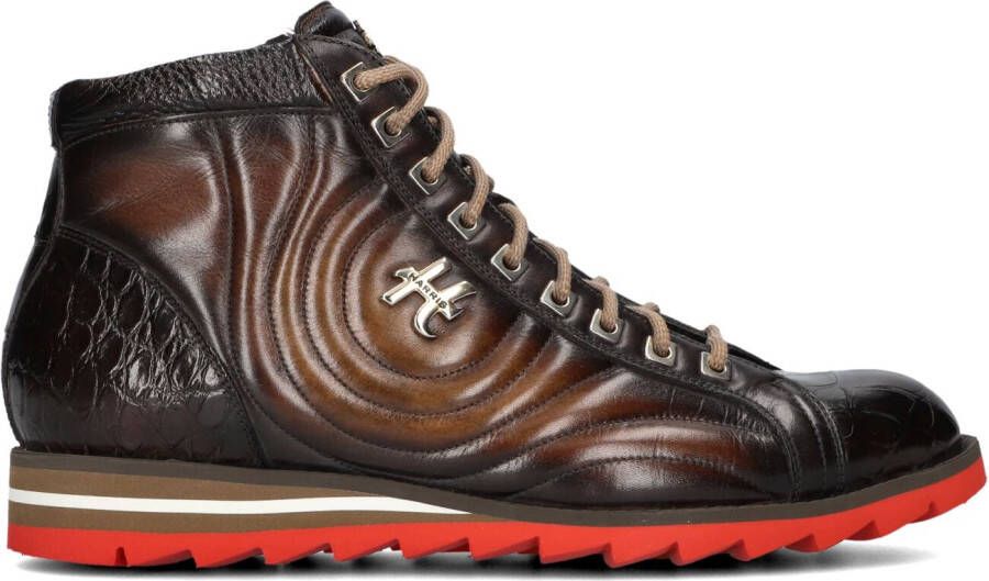HARRIS Hoge Sneakers Heren 3023 Maat: 42 5 Materiaal: Leer Kleur: Bruin