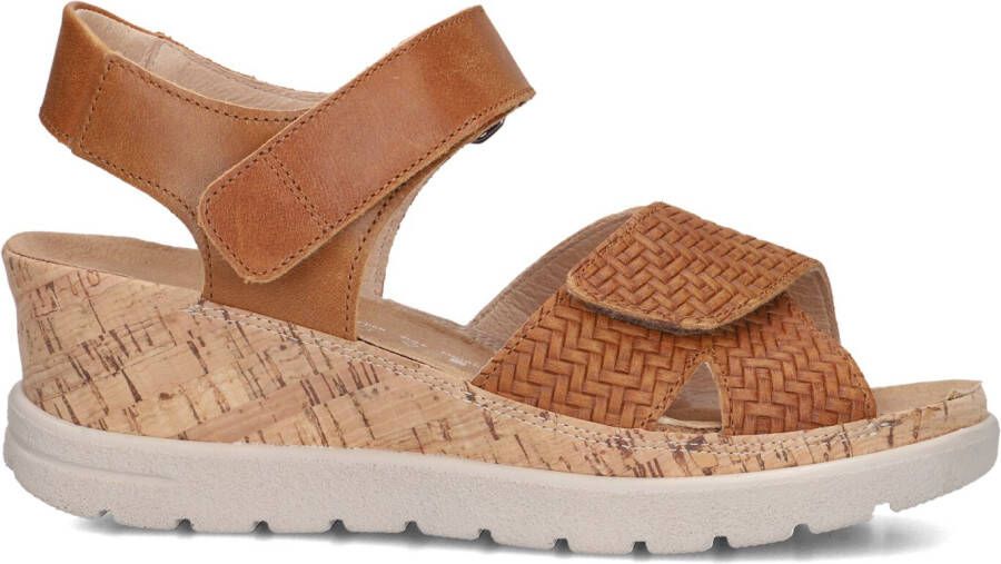 Hartjes 132.1706 74 33.53 Cognacbruine sandaal op sleehak met uitneembaar voetbed wijdte H - Foto 4