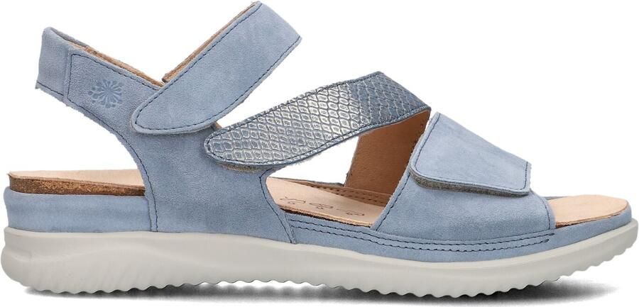 Hartjes 132.1135 34 43.42 Lichtblauwe dames sandalen met klittenband sluiting - Foto 4