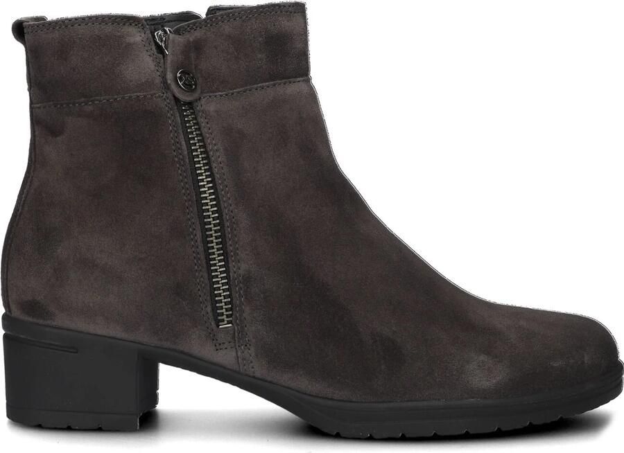 Hartjes Dames Enkellaarsjes Met Rits Donkergrijs Gray