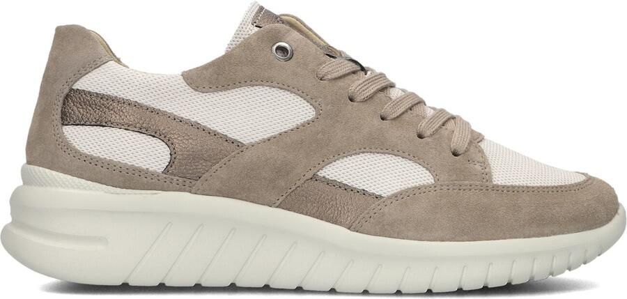 HARTJES Lage Sneakers Dames Wave Maat: 42 5 Materiaal: Leer Kleur: Taupe