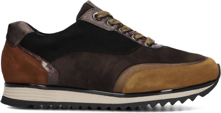 HASSIA Lage Sneakers Dames 302054 Maat: 39 Materiaal: Suède Kleur: Bruin