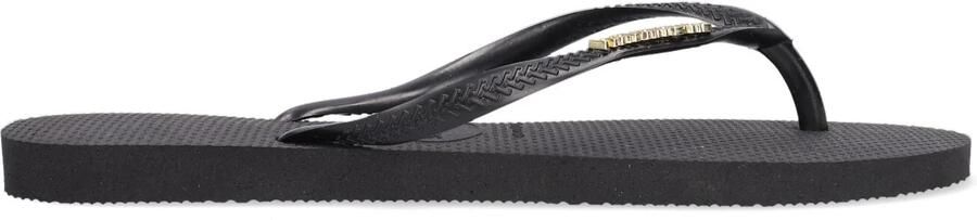 HAVAIANAS Teenslippers Dames Slim Logo Metallic Maat: 37 38 Materiaal: Rubber Kleur: Zwart - Foto 12
