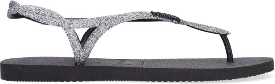 HAVAIANAS Teenslippers Dames Luna Premium Ii Maat: 33 34 Materiaal: Rubber Kleur: Zwart