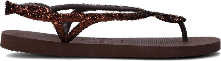 HAVAIANAS Teenslippers Dames Luna Premium Ii Maat: 39 Materiaal: Rubber Kleur: Bruin