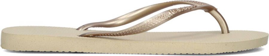 HAVAIANAS Teenslippers Dames Slim Dames Maat: 39 40 Materiaal: Rubber Kleur: Beige