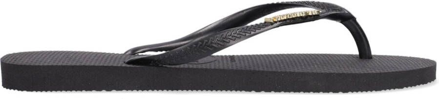 HAVAIANAS Teenslippers Dames Slim Logo Metallic Maat: 35 36 Materiaal: Rubber Kleur: Zwart - Foto 13