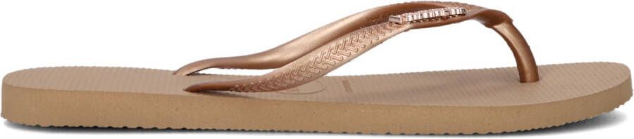 HAVAIANAS Teenslippers Dames Slim Logo Metallic Maat: 35 36 Materiaal: Rubber Kleur: Bruin - Foto 6