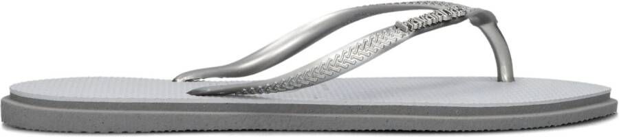 HAVAIANAS Teenslippers Dames Slim Point Maat: 39 40 Materiaal: Rubber Kleur: Zilver