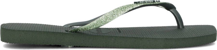 HAVAIANAS Teenslippers Dames Square Glitter Maat: 35 36 Materiaal: Rubber Kleur: Groen - Foto 4