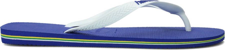 HAVAIANAS Teenslippers Heren Brasil Logo Maat: 37 Materiaal: Rubber Kleur: Blauw