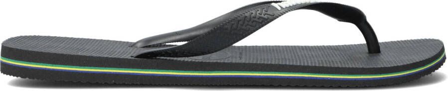 HAVAIANAS Teenslippers Heren Brasil Logo Maat: 39 40 Materiaal: Rubber Kleur: Zwart