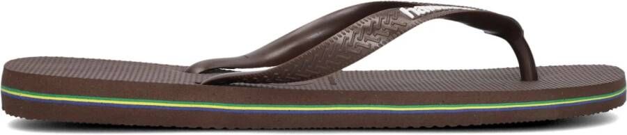 HAVAIANAS Teenslippers Heren Brasil Logo Maat: 41 42 Materiaal: Rubber Kleur: Bruin - Foto 6