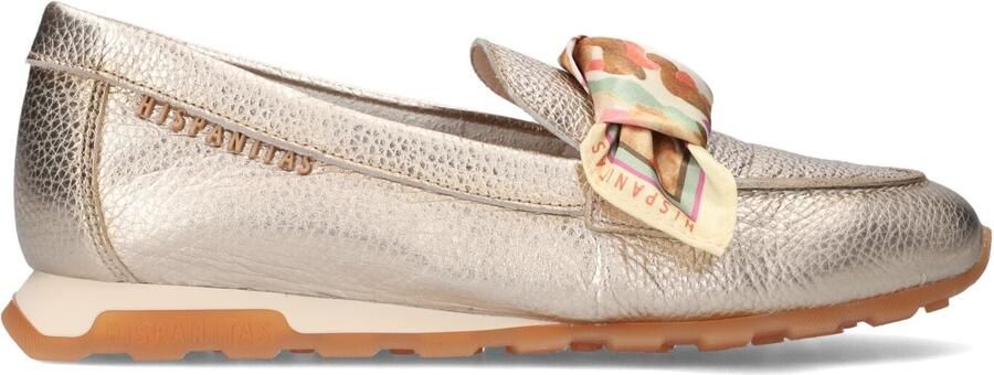 HISPANITAS Instappers Dames Hv264865 Maat: 41 Materiaal: Leer Kleur: Goudkleurig