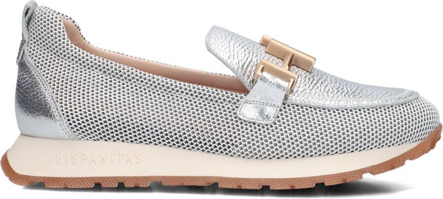 HISPANITAS Instappers Dames Hv253919 Maat: 36 Materiaal: Nubuck Kleur: Zilver