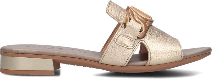 HISPANITAS Slippers Dames Hv243268 Maat: 36 Materiaal: Leer Kleur: Goud - Foto 2