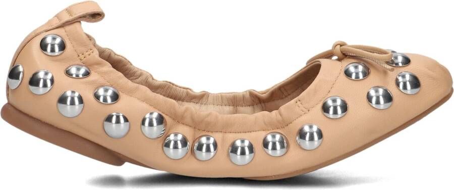 HOGAN Ballerina Dames H684 Ballerina Borchie Maat: 41 Materiaal: Leer Kleur: Beige