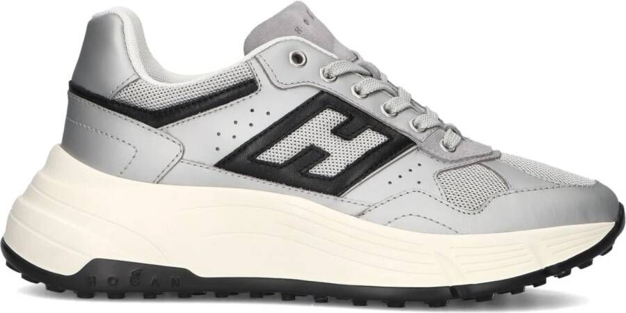 HOGAN Sneakers Dames Met Mesh Sneaker Maat: 41 Materiaal: Leer Kleur: Zilver - Foto 2