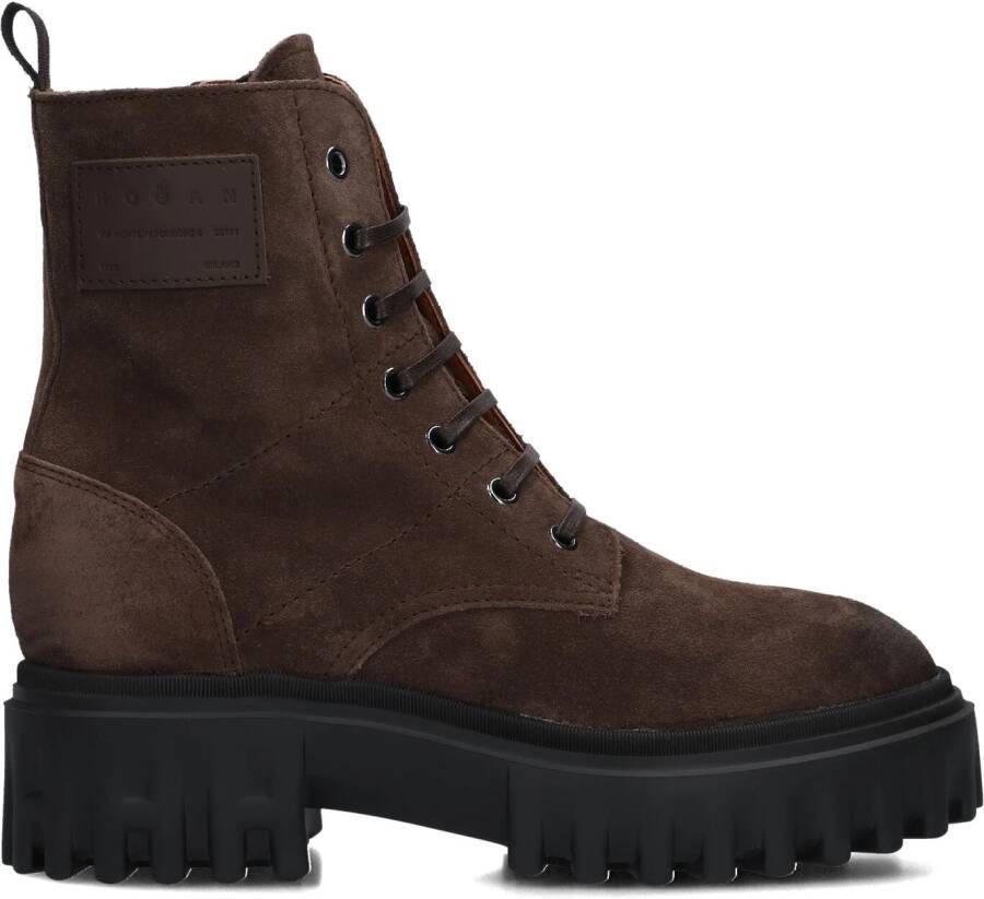 HOGAN Enkelboots Dames H700 Tronchetto Maat: 40 Materiaal: Suède Kleur: Bruin