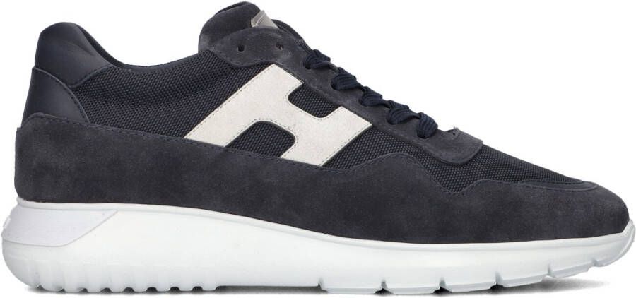 HOGAN Lage Sneakers Heren Interactive3 Allacciato Pelle Maat: 40 5 Materiaal: Suède Kleur: Donkerblauw