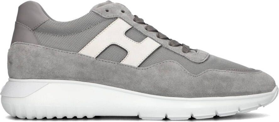 HOGAN Lage Sneakers Heren Interactive3 Allacciato Pelle Maat: 43 Materiaal: Textiel Kleur: Lichtgrijs