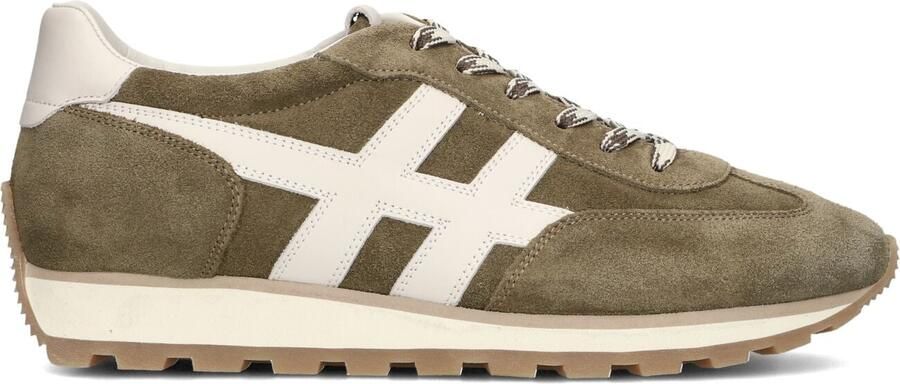 HOGAN Lage Sneakers Heren H701 Allacciato H Maat: 45 Materiaal: Leer Kleur: Groen