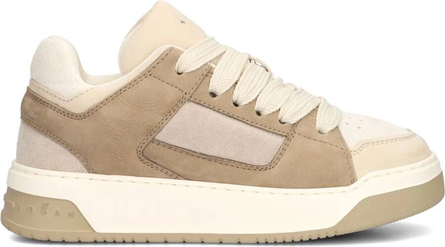 HOGAN Lage Sneakers Dames Combi Basket Sneaker Maat: 37 Materiaal: Leer Kleur: Beige - Foto 2