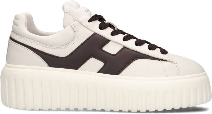 HOGAN Lage Sneakers Dames H-stripes H Spezzata Maat: 38 5 Materiaal: Leer Kleur: Wit