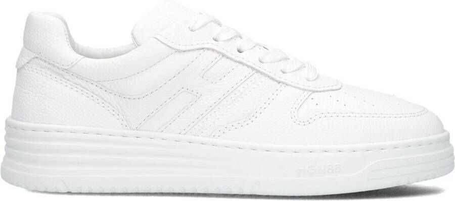 HOGAN Lage Sneakers Dames H630 Allacciato Maat: 40 Materiaal: Leer Kleur: Wit