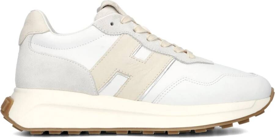 HOGAN Lage Sneakers Dames H641 Allacciato H Patch Maat: 37 Materiaal: Leer Kleur: Wit