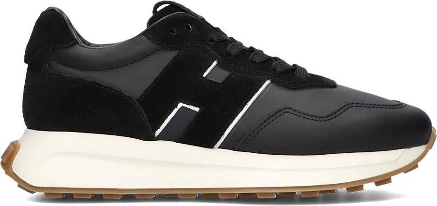 HOGAN Lage Sneakers Dames H641 Allacciato H Patch Maat: 36 Materiaal: Leer Kleur: Zwart