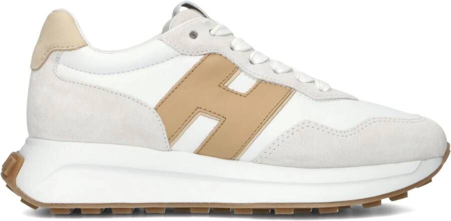 HOGAN Lage Sneakers Dames H641 Allacciato Maat: 41 Materiaal: Textiel Kleur: Beige