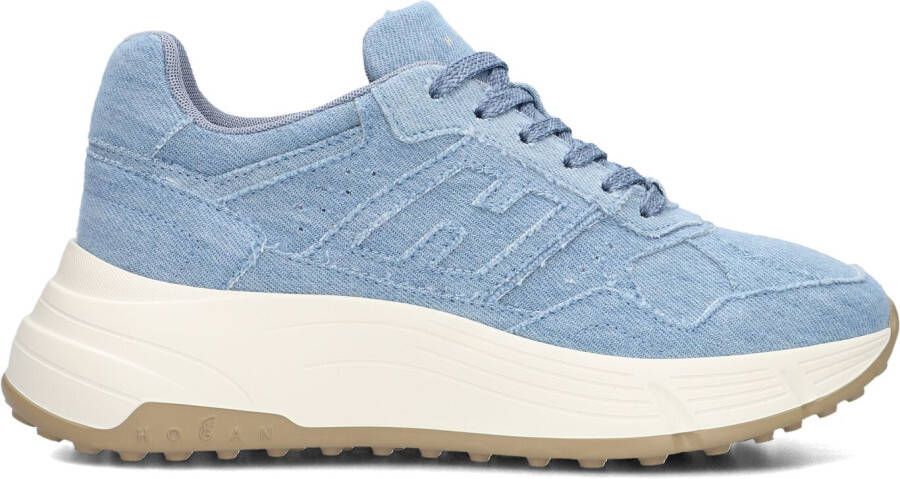 HOGAN Lage Sneakers Dames H669 Allacciato Maat: 41 Materiaal: Textiel Kleur: Blauw - Foto 2