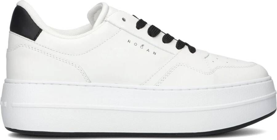 HOGAN Lage Sneakers Dames H670 Allacciato Maat: 38 Materiaal: Leer Kleur: Wit