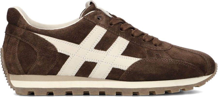 HOGAN Lage Sneakers Dames H671 Allacciato Maat: 38 5 Materiaal: Suède Kleur: Bruin