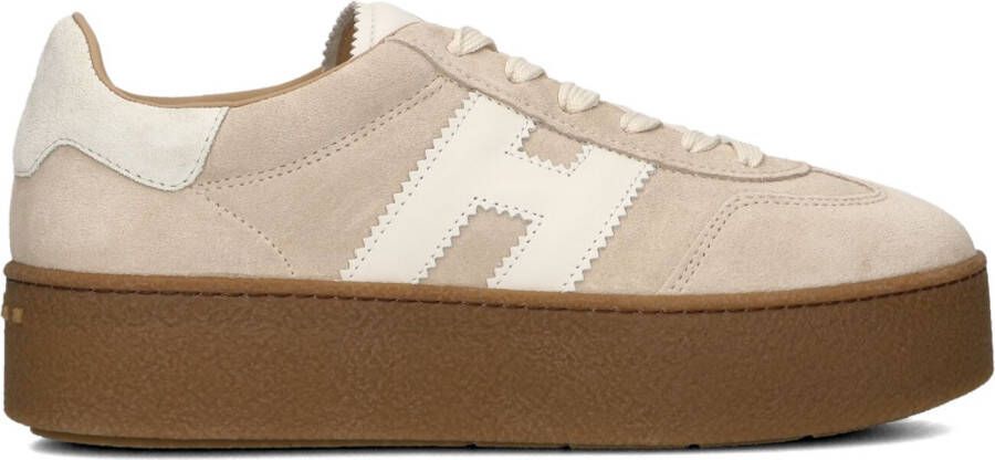 HOGAN Lage Sneakers Dames H681 Allacciato H Maat: 41 Materiaal: Suède Kleur: Beige