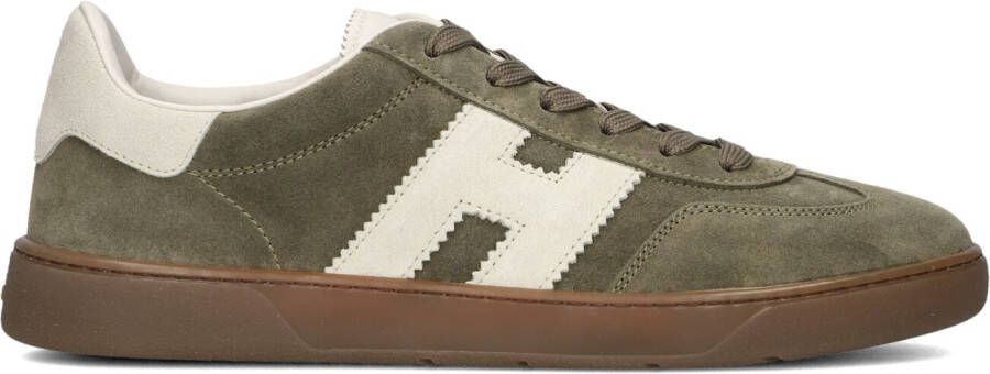 HOGAN Lage Sneakers Heren Cool Allacciato H Maat: 41 Materiaal: Suède Kleur: Olijf