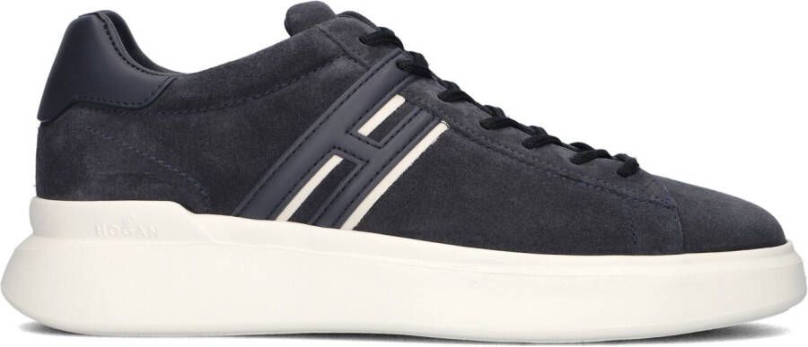 HOGAN Lage Sneakers Heren H580 Allacciato H Slash Maat: 42 5 Materiaal: Suède Kleur: Donkerblauw