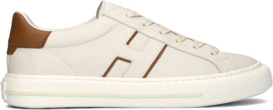 HOGAN Lage Sneakers Heren H691 Allacciato H Maat: 46 Materiaal: Leer Kleur: Beige