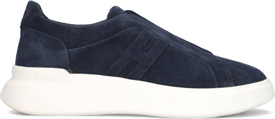 HOGAN Lage Sneakers Heren Hxm5800be00 Maat: 12 5 Materiaal: Suède Kleur: Blauw