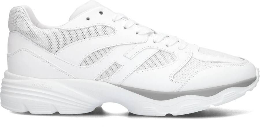 HOGAN Lage Sneakers Heren Hxm6650fj10 Led Maat: 40 5 Materiaal: Leer Kleur: Wit