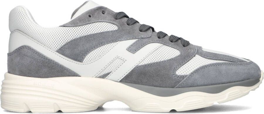 HOGAN Lage Sneakers Heren Hxm6650fj10 Sue Maat: 7 5 Materiaal: Suède Kleur: Grijs